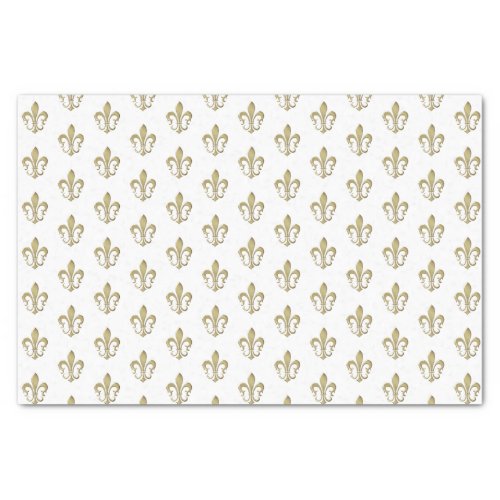 Metallic Dk Gold French Fleur de Lis Tissue Paper