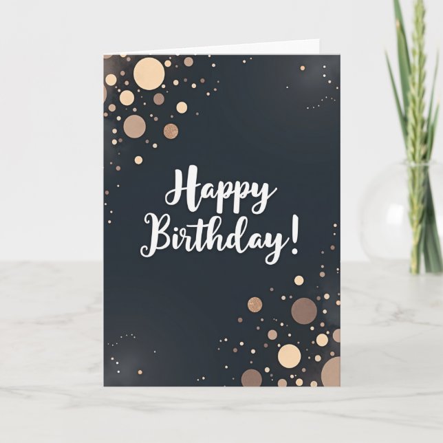 Metallic Dots Birthday Card (Front)