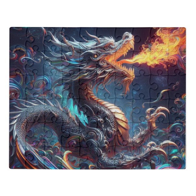 Metallic Dragon Puzzle (Puzzle Horizontal)