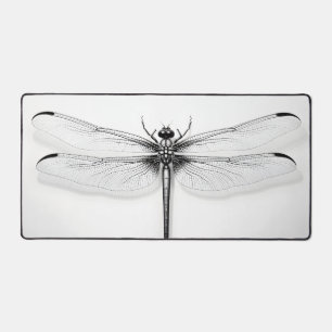 Metallic Dragonfly Desk Mat - Stylish & Functional