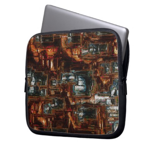 Metallic_effect Geometric Art Laptop Sleeve