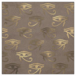 Metallic Egyptian Eye on Brown Fabric