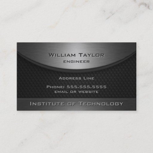 Customizable Metallic Elegance 2 with QR code Business Card