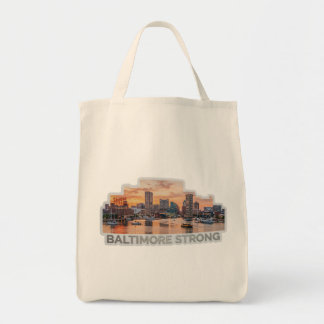 Metallic Elegance: The Baltimore Inner Harbor Tote Bag