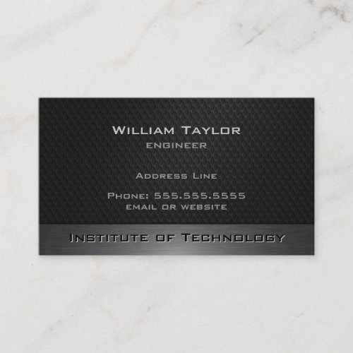 Metallic Elegance with QR code Business Card Template