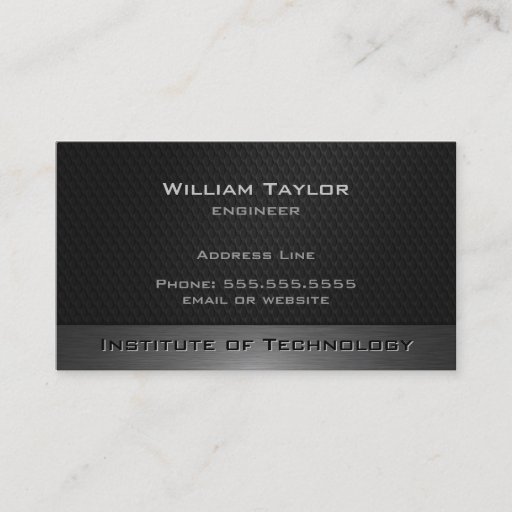 Customizable Metallic Elegance with QR code Business Card Template