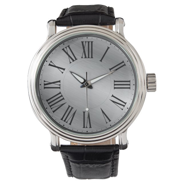 Metallic Face/NO Background Roman Numeral Watch (Front)