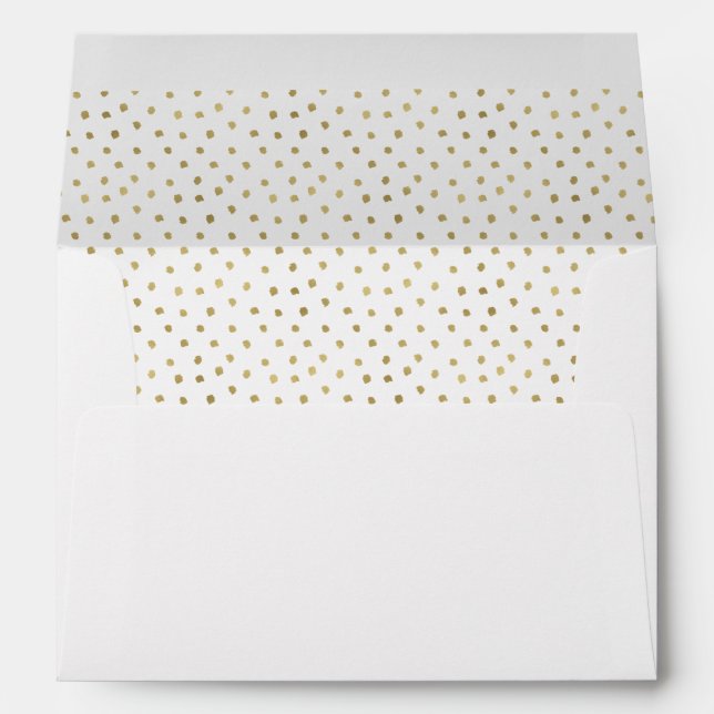 Metallic Faux Foil Joy Script Christmas Liner Envelope (Back (Bottom))