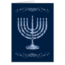 Metallic Filigree Menorah