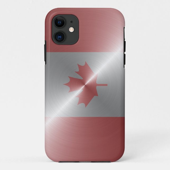 Metallic Flag Of Canada Case-Mate iPhone Case (Back)