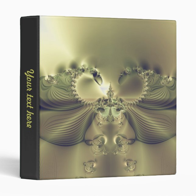 Metallic Flower 3 Ring Binder (Front/Spine)