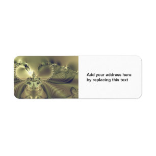 Metallic Flower Custom Return Address Label