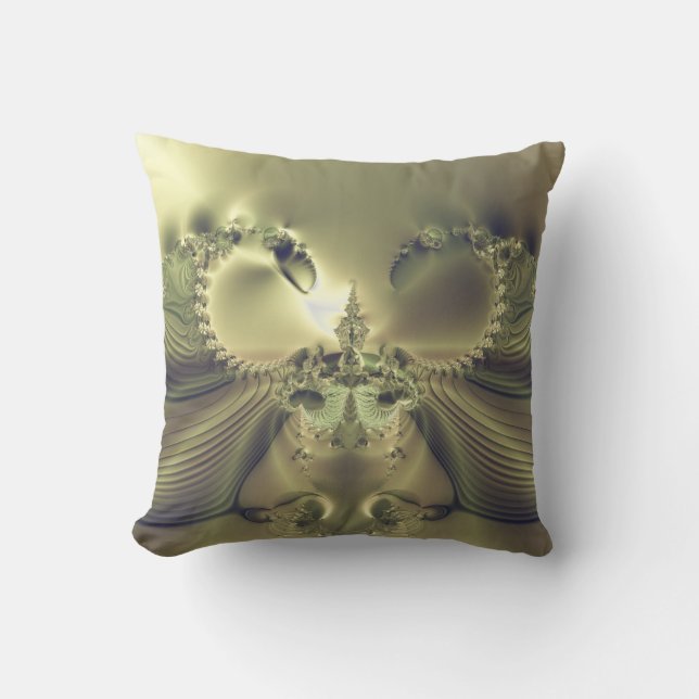 Metallic Flower Throw Pillow (Front)