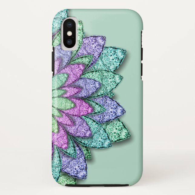 Metallic Flowers Case-Mate iPhone Case (Back)