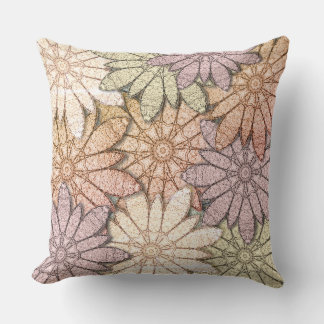 Metallic Flowers Outdoor Pillow