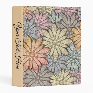 Metallic Flowers Personal Text Mini Binder