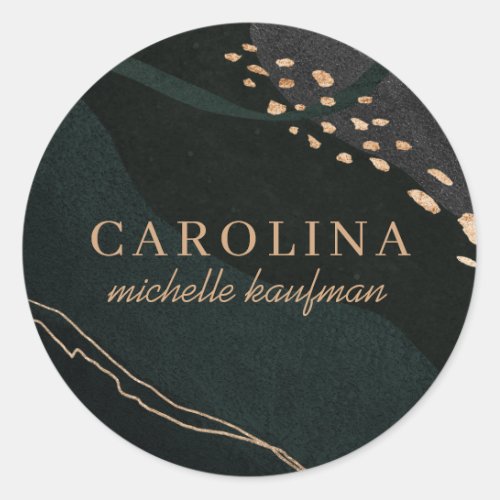 Metallic Geode Classic Round Sticker