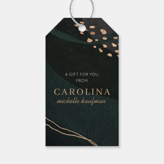 Metallic Geode Gift Tags (Front)