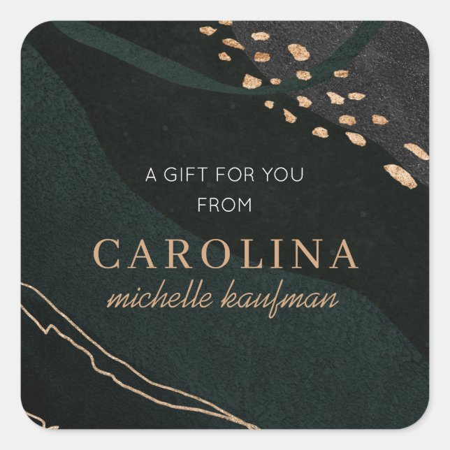 Metallic Geode Square Sticker (Front)