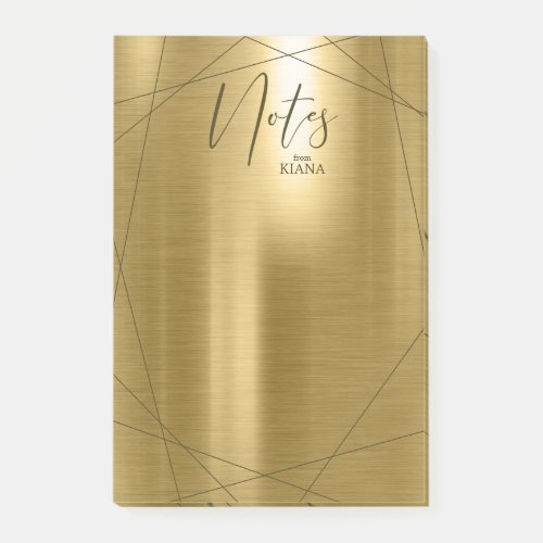 Metallic Geometric Notes Gold ID648