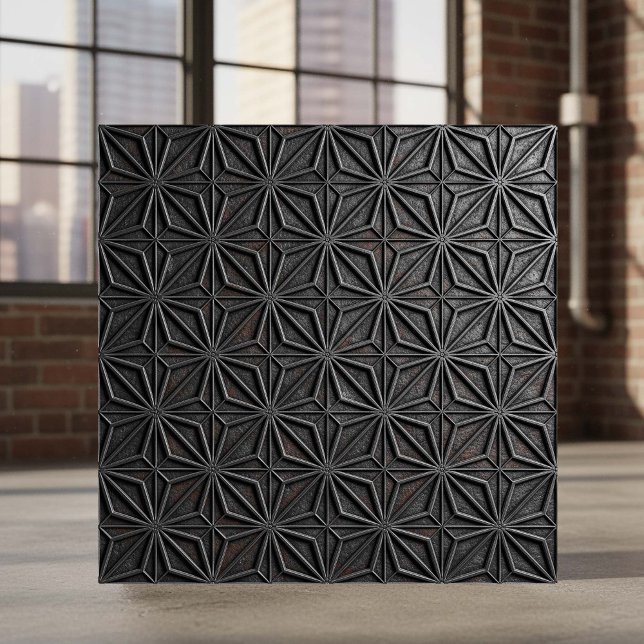 Metallic Geometric Starburst Cast Iron #6 ID1227 Ceramic Tile (Creator Uploaded)