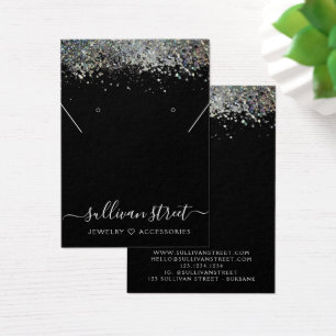 Metallic Glitter Earrings Necklace Display Card