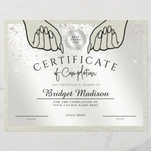 Metallic Glitter Nail Certificate of Completion