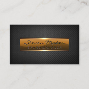Metallic Glossy Banner Perforated Mesh Business Card