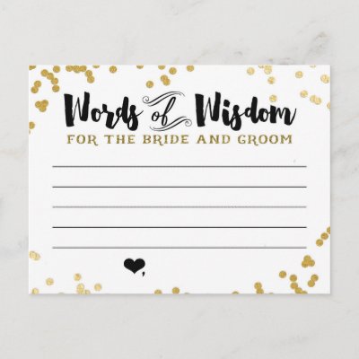 Advice For The Bride And Groom Cards Zazzle