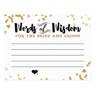 Advice For The Bride And Groom Cards Zazzle