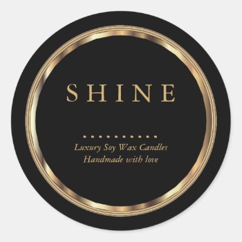 ⭐ Metallic Gold And Black Labels by DesignsbyDonnaSiggy at Zazzle