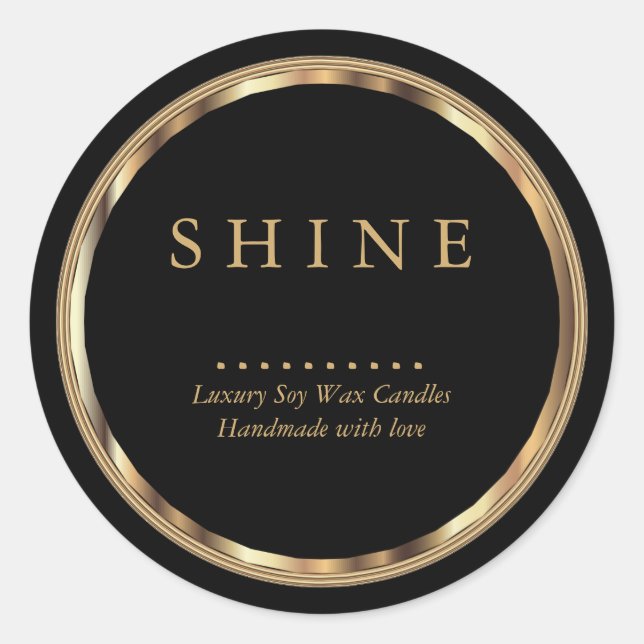 Metallic Gold and Black Labels 2 (Front)