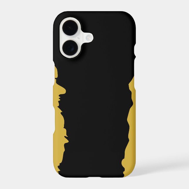 Metallic Gold and Black Unique Stylish iPhone Case (Back)