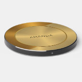Metallic Gold and Copper Geometric Design Wireless Charger (Front 2)