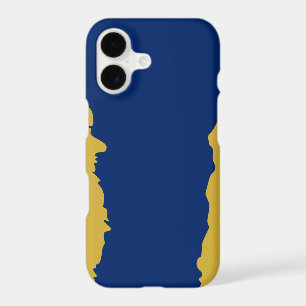 Metallic Gold and Navy Blue Unique Stylish iPhone 17 Case