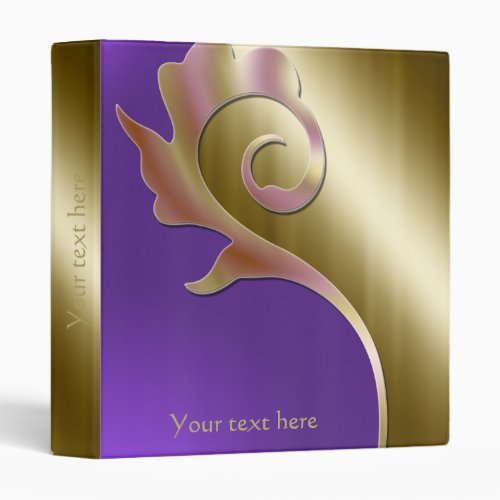 Metallic Gold and Purple Binder