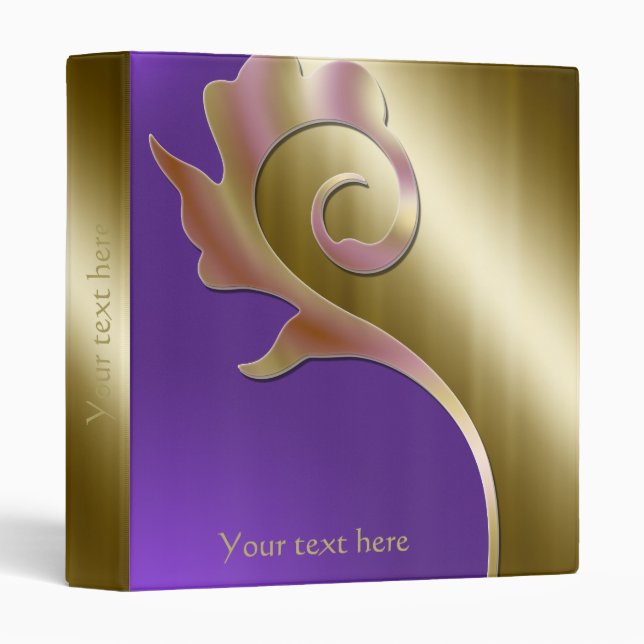 Metallic Gold and Purple Binder (Front/Spine)