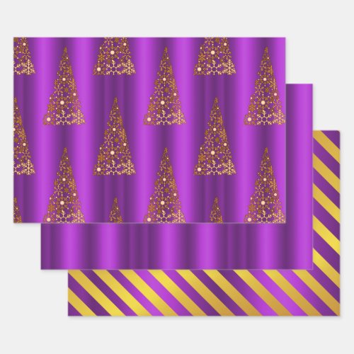 Metallic Gold and Purple Christmas