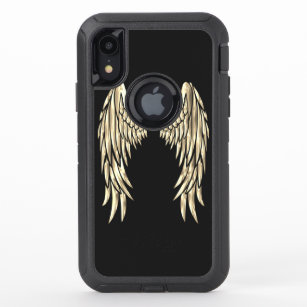 Metallic Gold Angel wing's OtterBox Defender iPhone XR Case