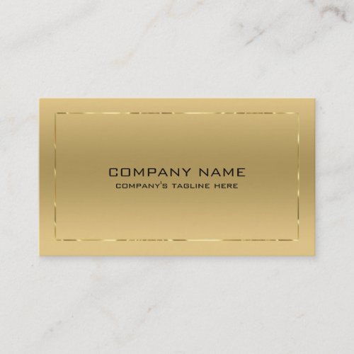 Metallic Gold Background Shiny Border Business Card