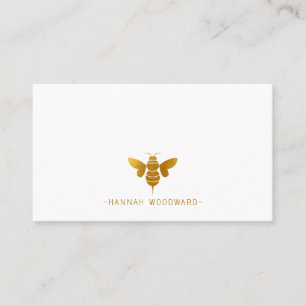 Metallic Gold Bee Personalized Profile Card