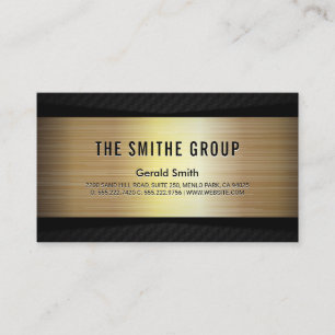Metallic Gold Black   Corporate Business Card