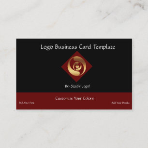 Metallic Gold Circles Logo - Crop Circle Business Card