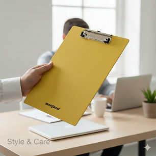 Metallic Gold Clipboard with Your Name Displayed
