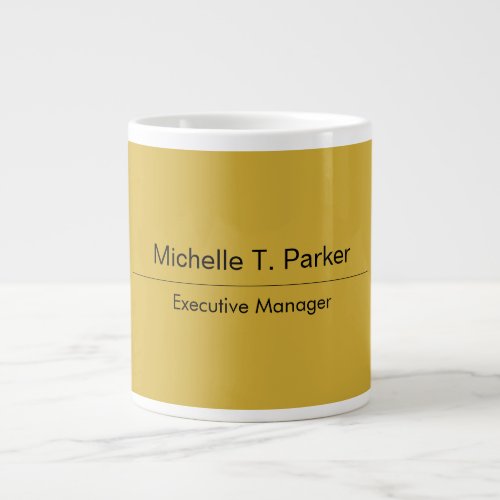 Metallic gold color elegant plain minimalist giant coffee mug
