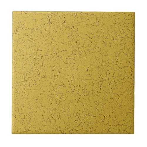 Metallic Gold Crackle Glaze Solid Colour Tile
