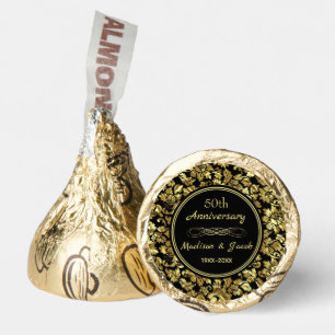 Metallic Gold Damask Anniversary Hershey®'s Kisses®