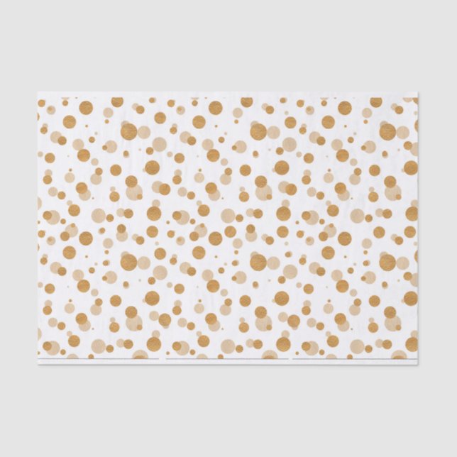Metallic Gold Dots Christmas  Tissue Paper (Front)