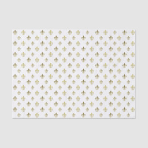 Metallic Gold Fleur de Lis French Tissue Paper