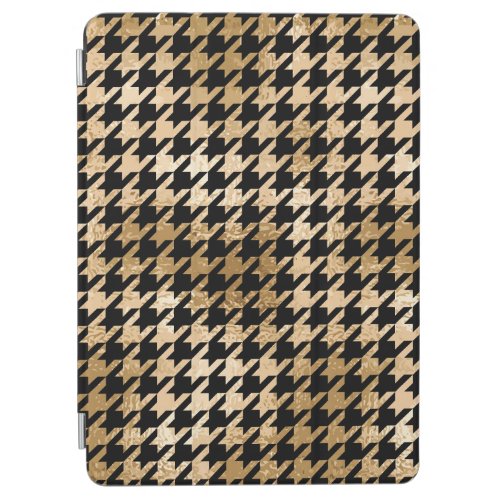 Metallic gold hounds tooth fashion pattern iPad air cover